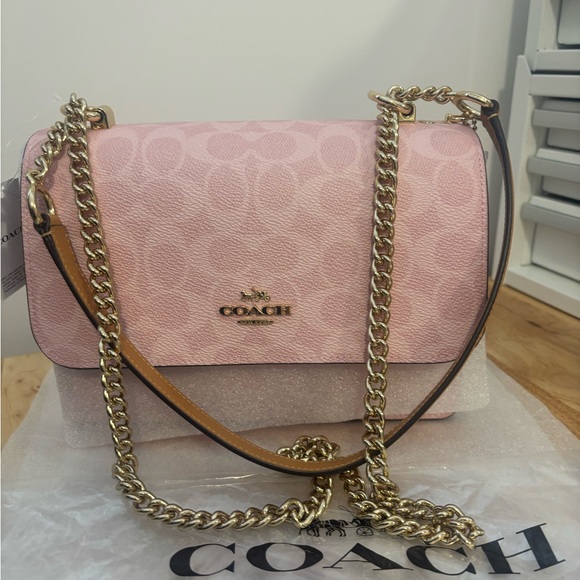 Coach Handbags - Coach Powder Pink Klare and Zip Card Case
